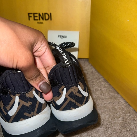 Technical Mesh Lycra FFreedom Patchwork Sneakers Black Tobacco - Picture 2 of 5